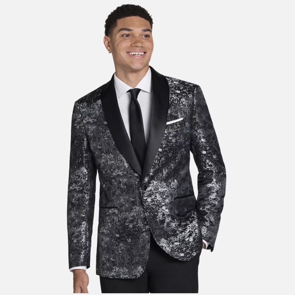 Egara Slim Fit Camo Dinner Jacket